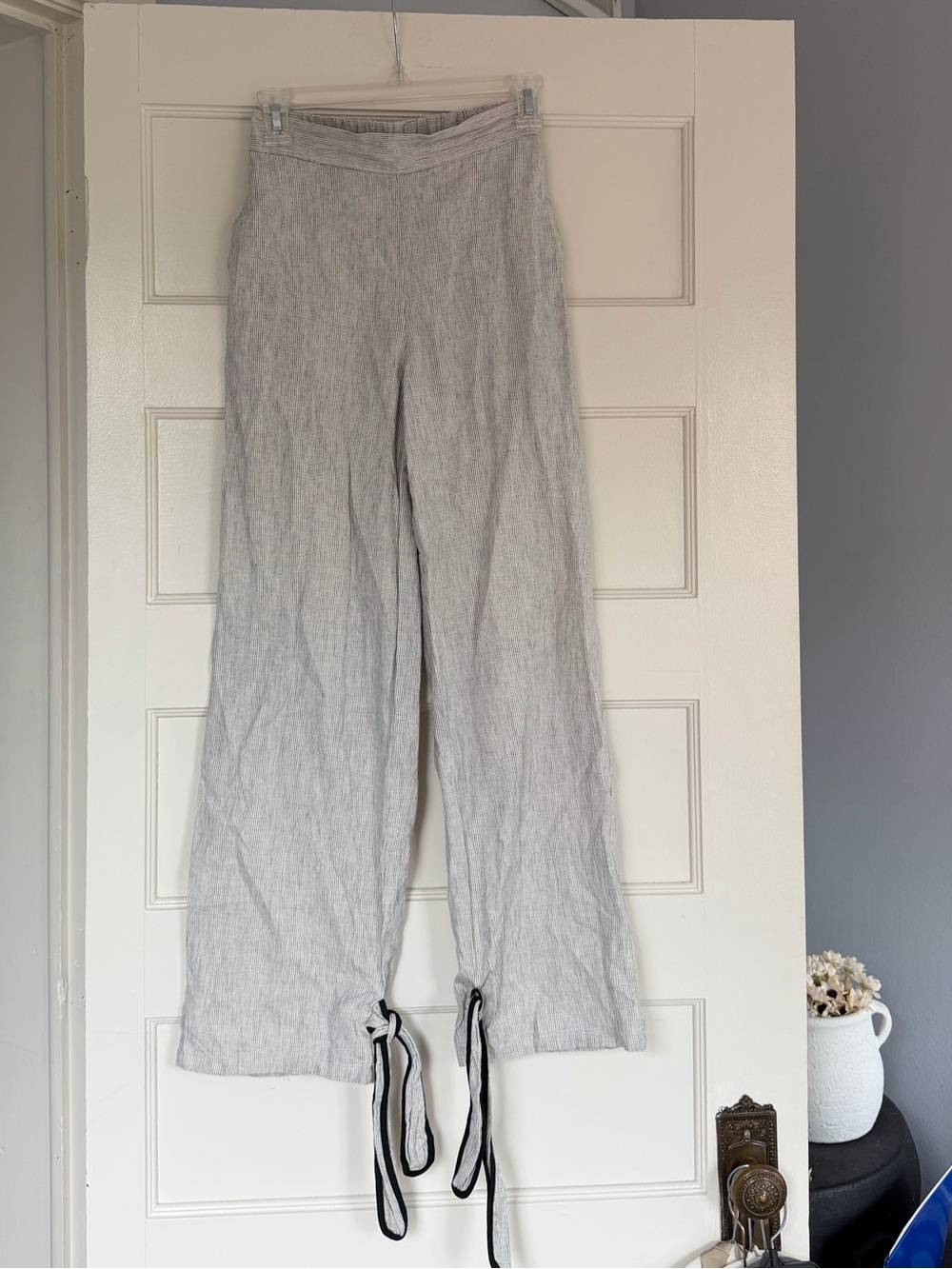 Future Collective x Jenny K. Lopez Pinstripe Tie Hem Pants